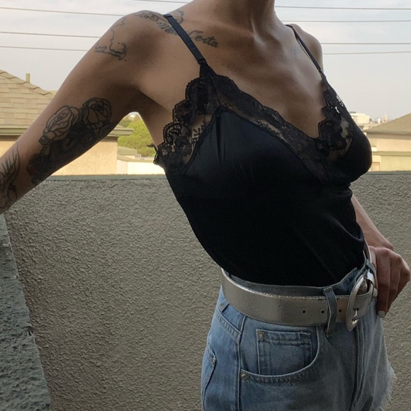 Vintage black slip top - Picture 2 of 6